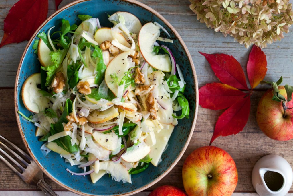 Apple Walnut Green Salad