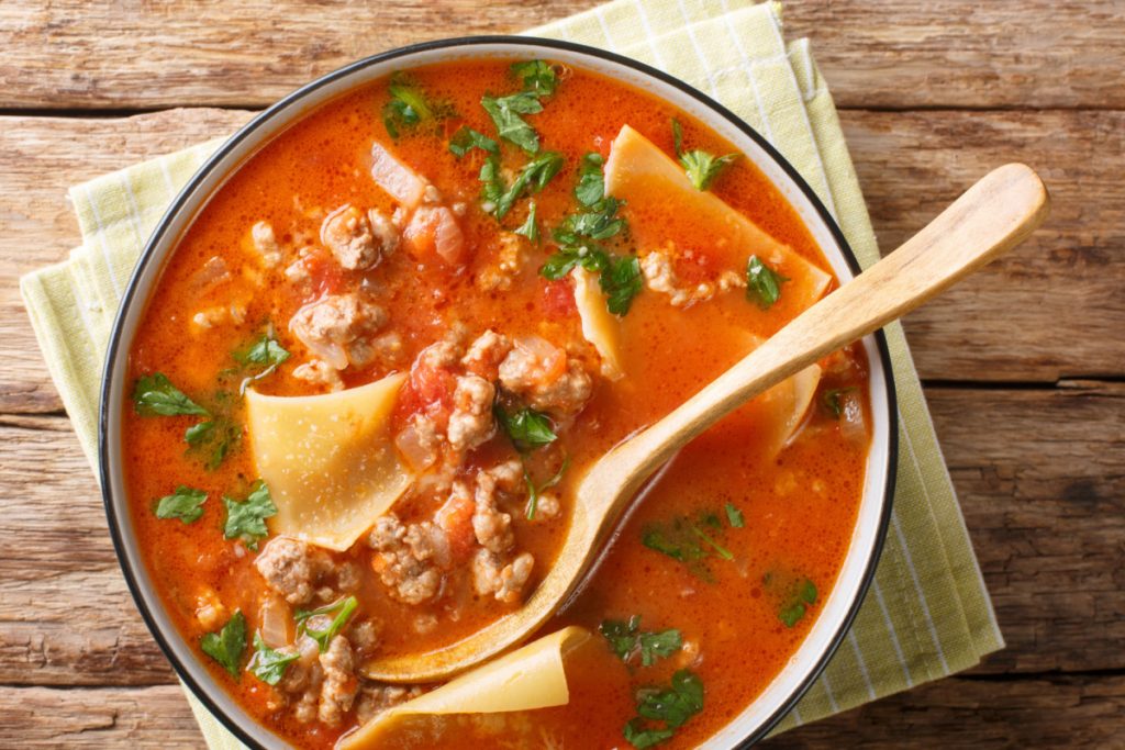 One-Pot Lasagna Soup