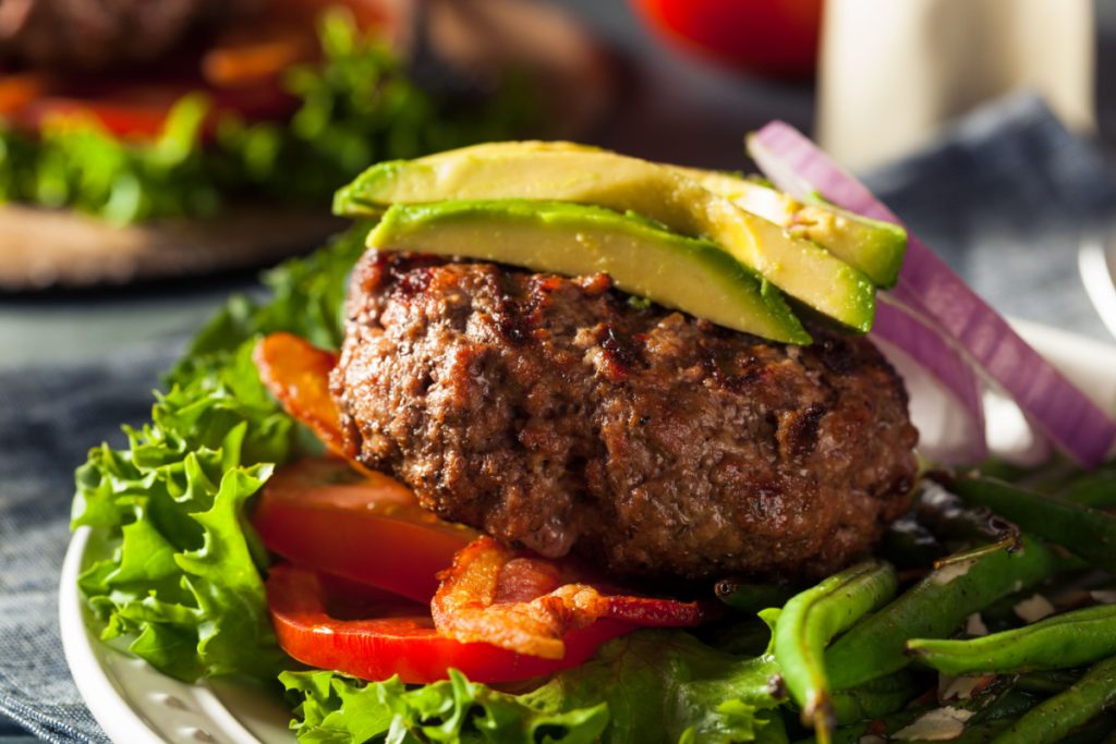 Paleo Burgers with Balsamic Onions and Avocado