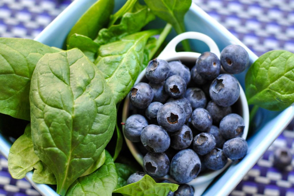 Power Greens Salad with Blueberries
