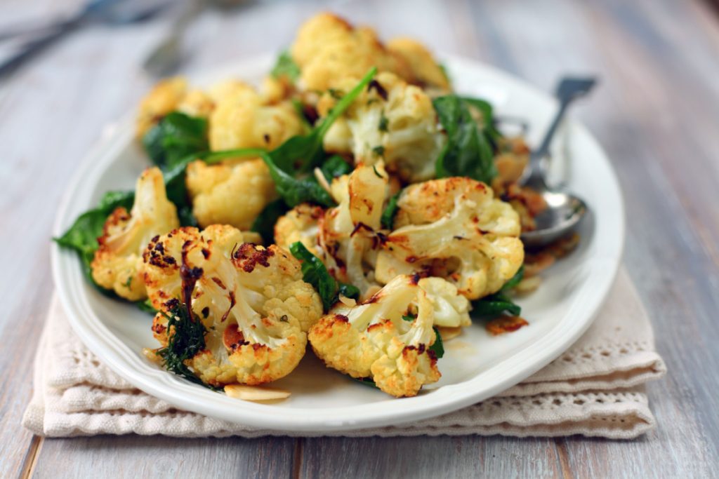 Roasted Cauliflower and Arugula Salad