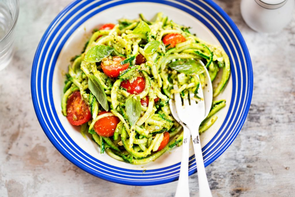 Zucchini Noodle Salad with Bacon